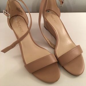 Nine West Naturalized Wedges, Soft Nude Leather
